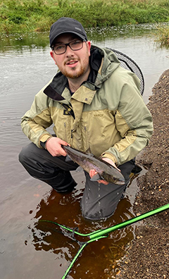 Andrew Laverty Fly Dresser tying at The Antrim Fly Fair 2022
