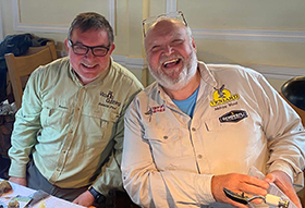 Dessie Paul & Melvyn Woods at the Antrim Fly Fair 2022 