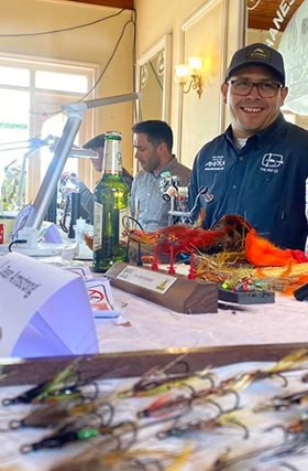 John Maduro Fly Dresser tying at The Antrim Fly Fair 2022